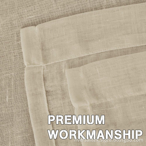 Window Grommet Butter Sheer Curtains Panels
